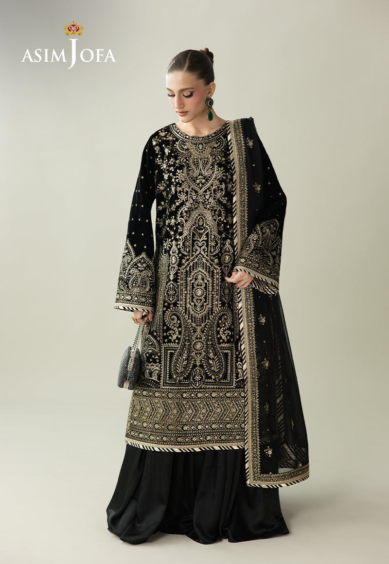 Asim Jofa | Makhmal Velvet 25 | AJULM-01 - by Libasekhas UK - Registered Vendor of : Asim Jofa - 100% Original Designer Dress
