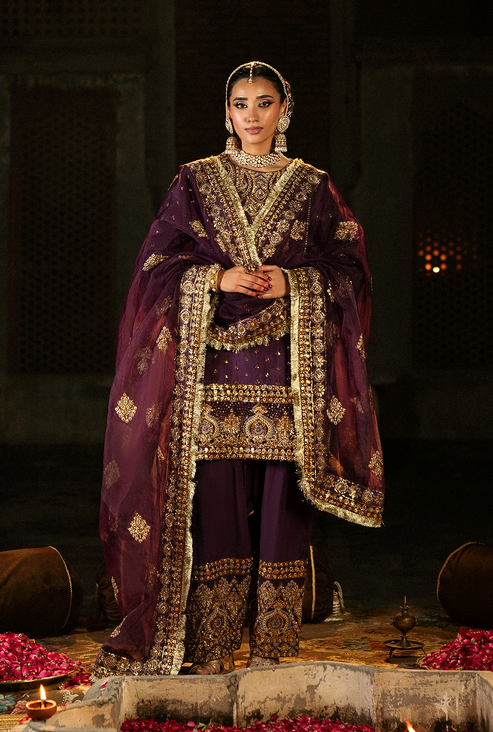 Saad Shaikh | Singhar Premium Silk 25 | ARJUMAAND - by Libasekhas UK - Registered Vendor of : Saad Shaikh - 100% Original Designer Dress