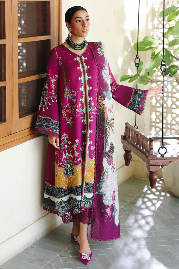 Qalamkar | QPrints Winter 25 | QW-04 (B) LACEY - by Libasekhas UK - Registered Vendor of : Qalamkar - 100% Original Designer Dress