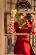 Caia | Pret Collection | CERISE - by - Libasekhas UK - Registered Vendor of : Caia - 100% Original Designer Dresss