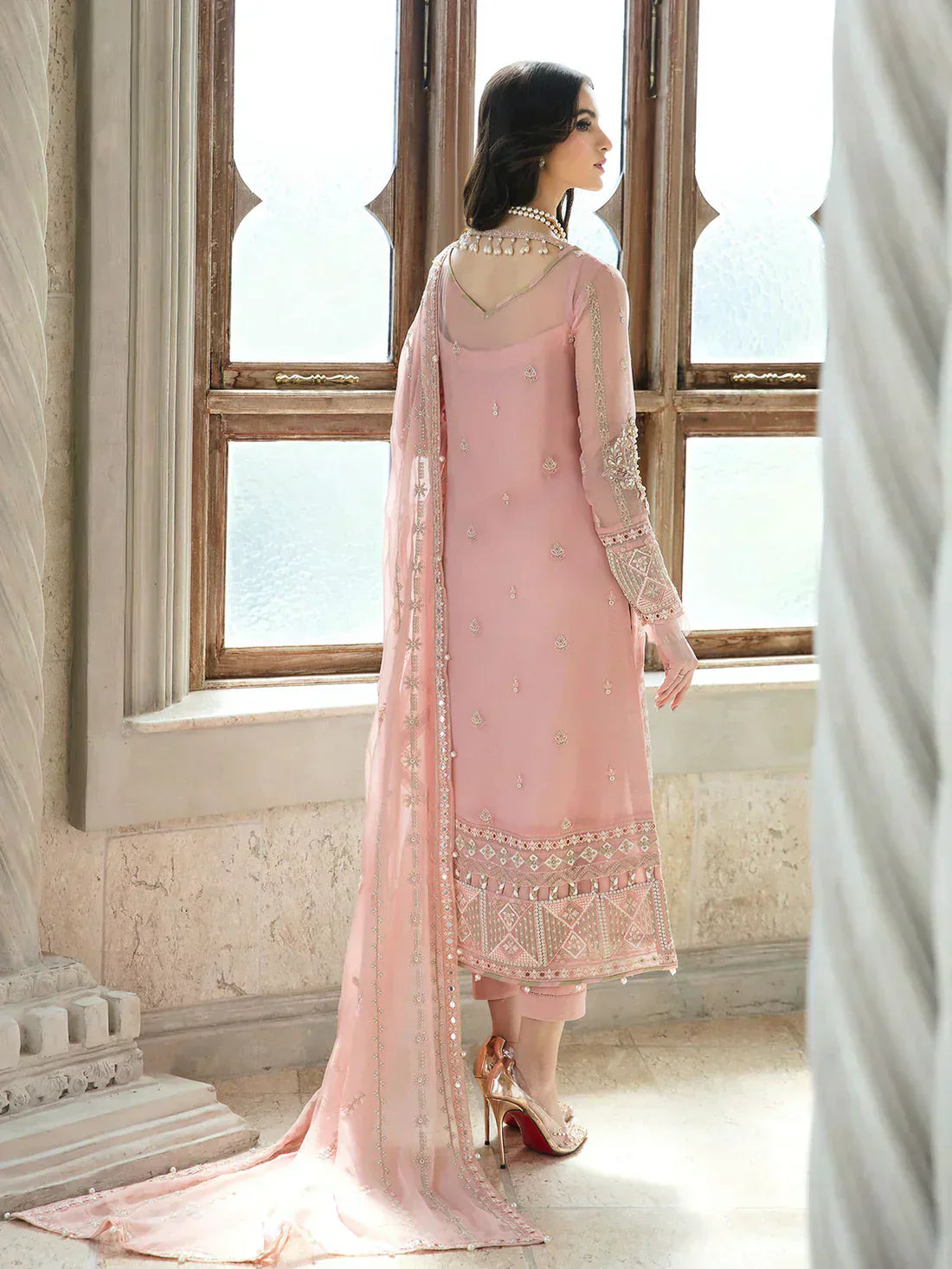 Gulaal | Embroidered Chiffon 23 | ISABELLA 01 - by - Libasekhas UK - Registered Vendor of : Gulaal - 100% Original Designer Dresss
