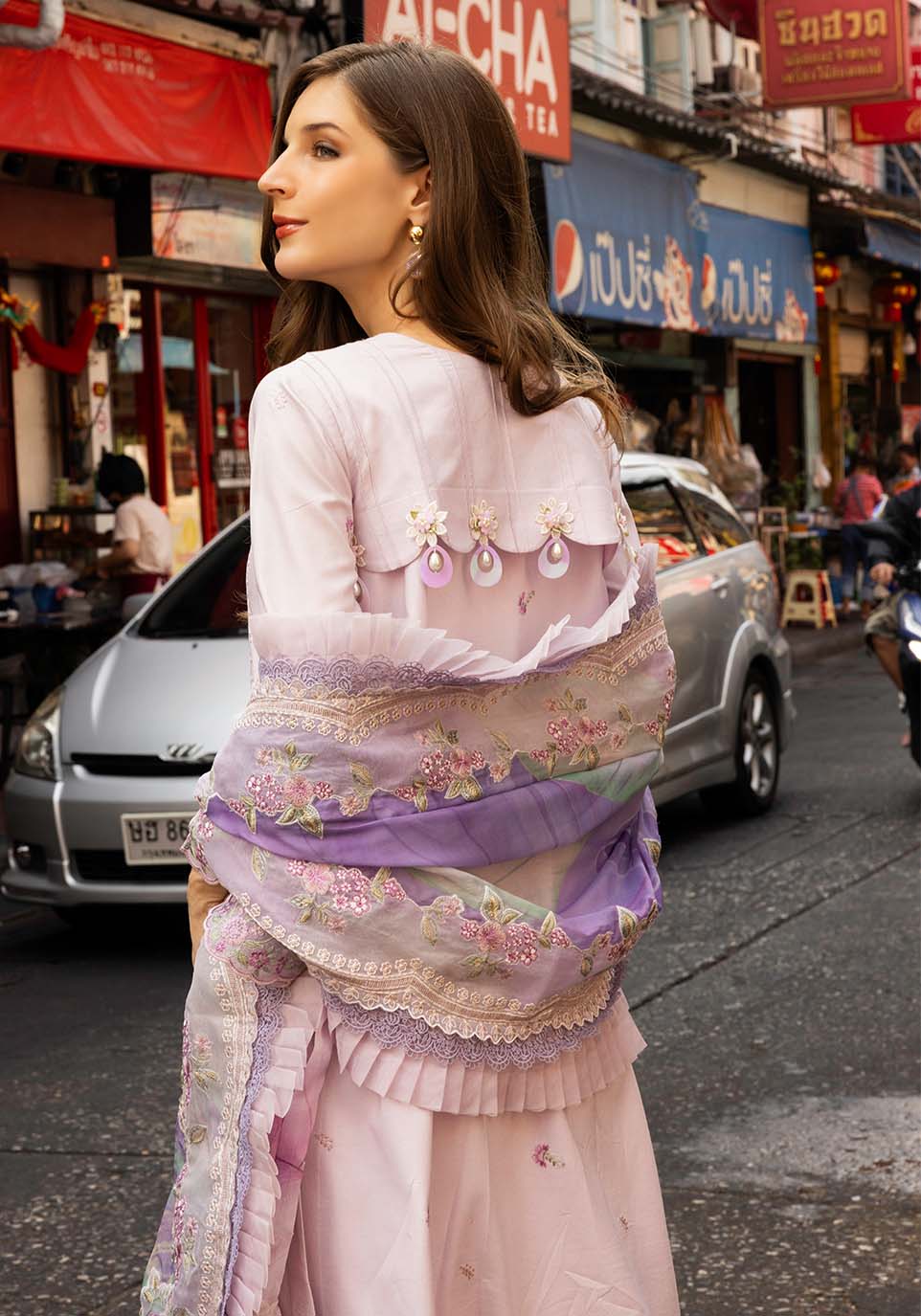 Zarqash | Luxury Lawn 25 | ZQLU 006 Daisy ~ Belle - by - Libasekhas UK - Registered Vendor of : Zarqash - 100% Original Designer Dresss