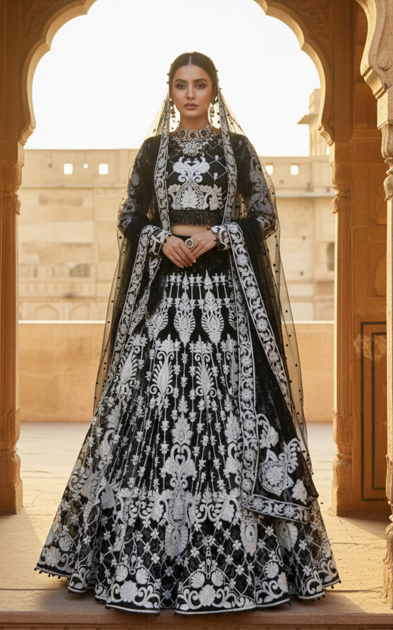 Threads and Motifs | Formal Outfits | Blouse With Lehenga - by Libasekhas UK - Registered Vendor of : Threads and Motifs - 100% Original Designer Dress