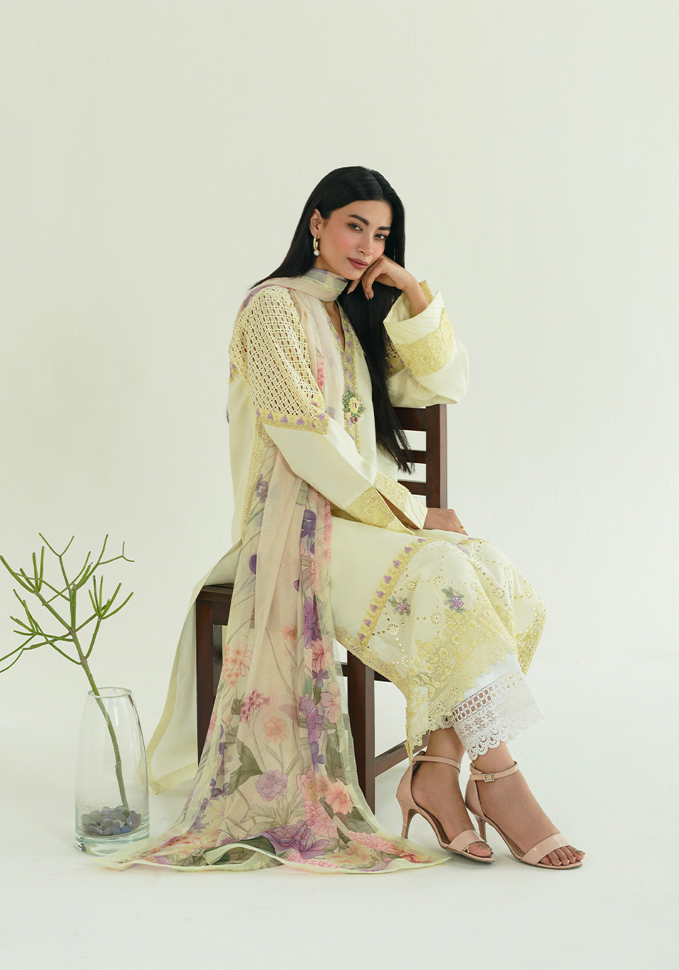 Zarqash | Whispers of Summer |BUTTER BLOOM - by Libasekhas UK - Registered Vendor of : Zarqash - 100% Original Designer Dress