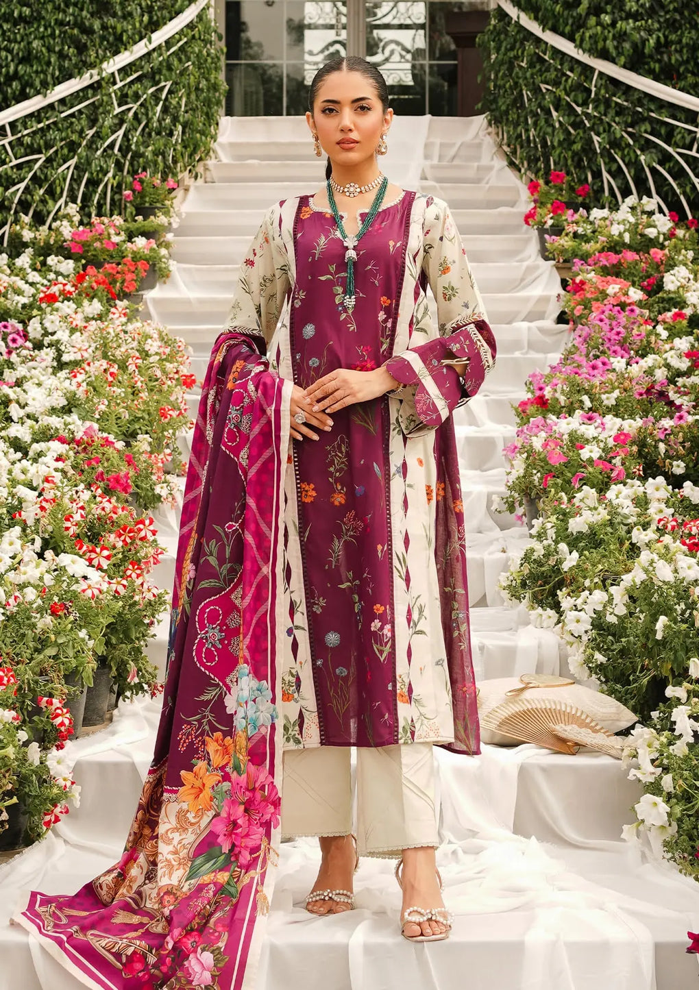 Elaf Premium | Printed Collection 24 | EEP-08A-Twilight Ties - by - Libasekhas UK - Registered Vendor of : Elaf Premium - 100% Original Designer Dresss