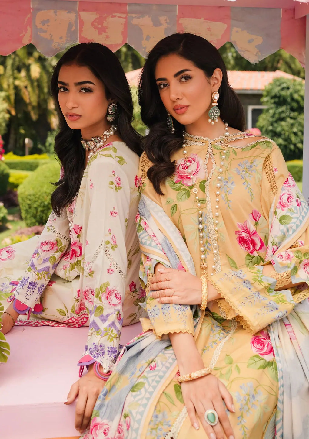 Elaf Premium | Printed Collection 24 | EEP-03B - Meadow Magic - by - Libasekhas UK - Registered Vendor of : Elaf Premium - 100% Original Designer Dresss