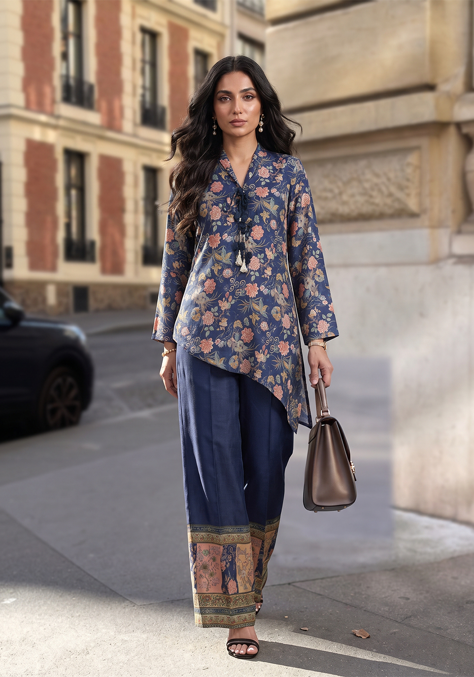 Zarqash | Silk Edit 26 | Indigo Reverie - by Libasekhas UK - Registered Vendor of : Zarqash - 100% Original Designer Dress