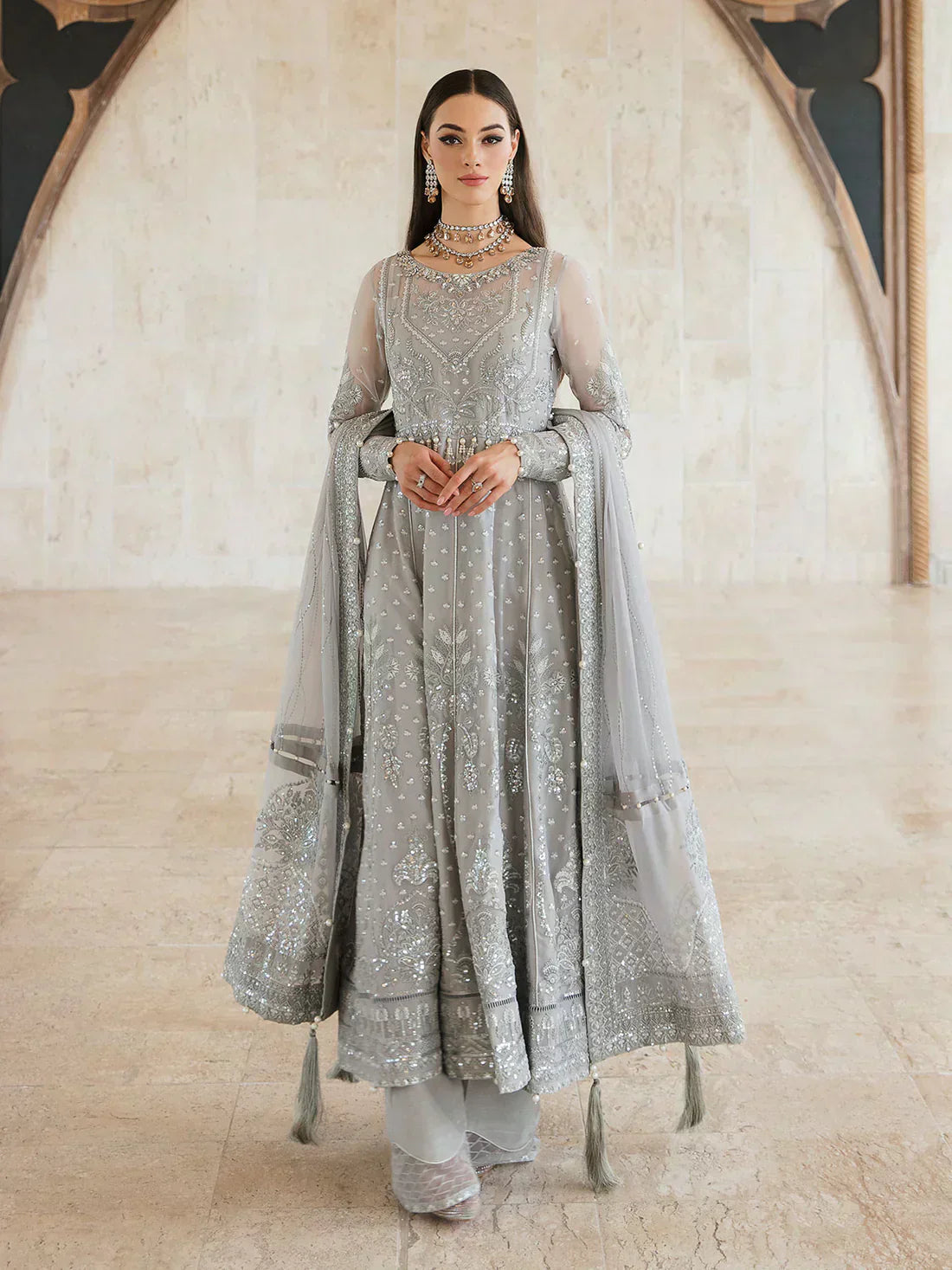 Gulaal | Embroidered Chiffon 23 | ARWA 06 - by - Libasekhas UK - Registered Vendor of : Gulaal - 100% Original Designer Dresss