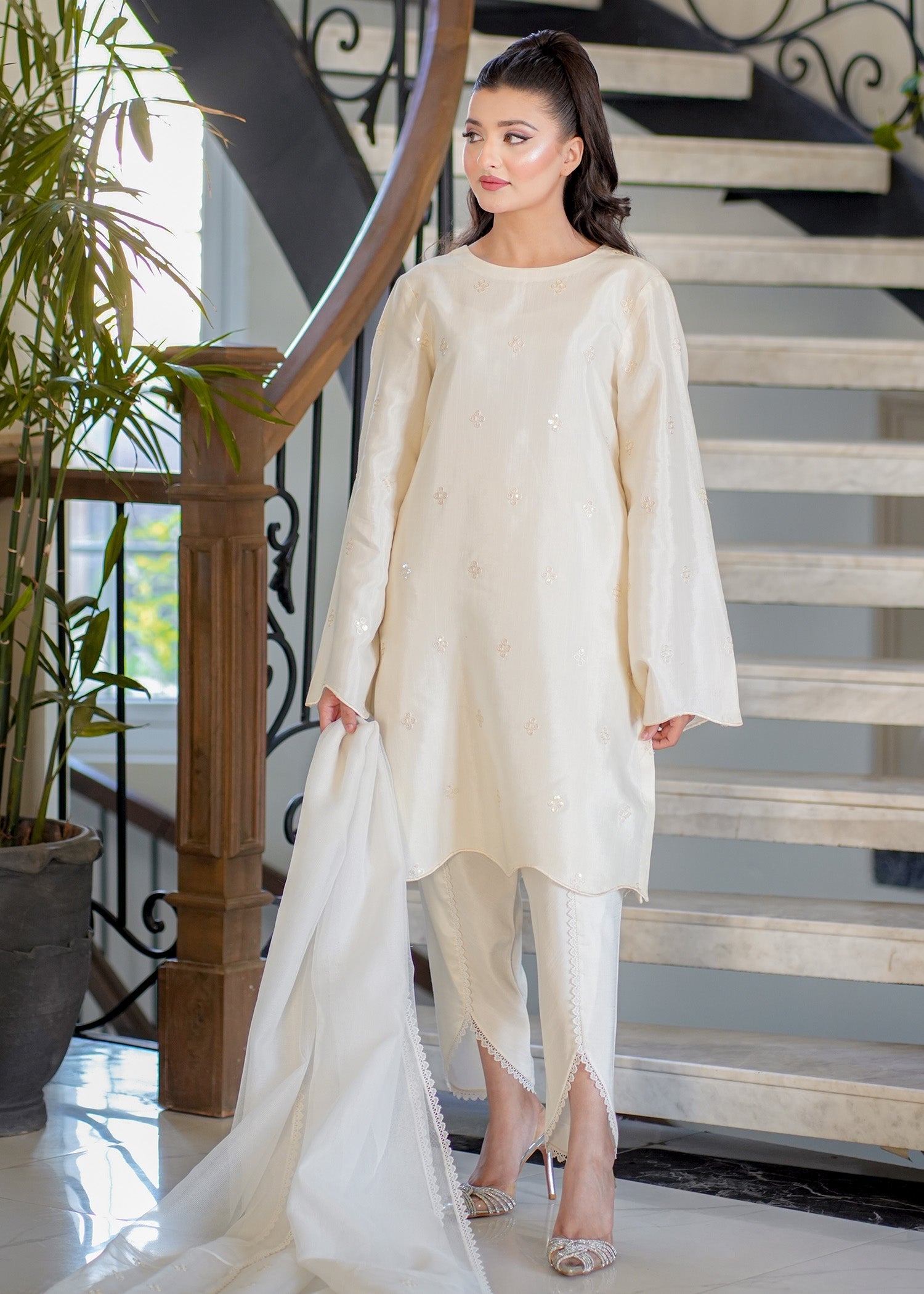 Fozia Khalid | Silk Spire | BLISS - by - Libasekhas UK - Registered Vendor of : Fozia Khalid - 100% Original Designer Dresss