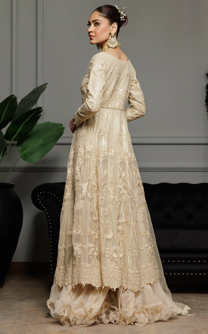 Threads and Motifs | Formal Dresses 25 | Net Embroidered Maxi - by Libasekhas UK - Registered Vendor of : Threads and Motifs - 100% Original Designer Dress