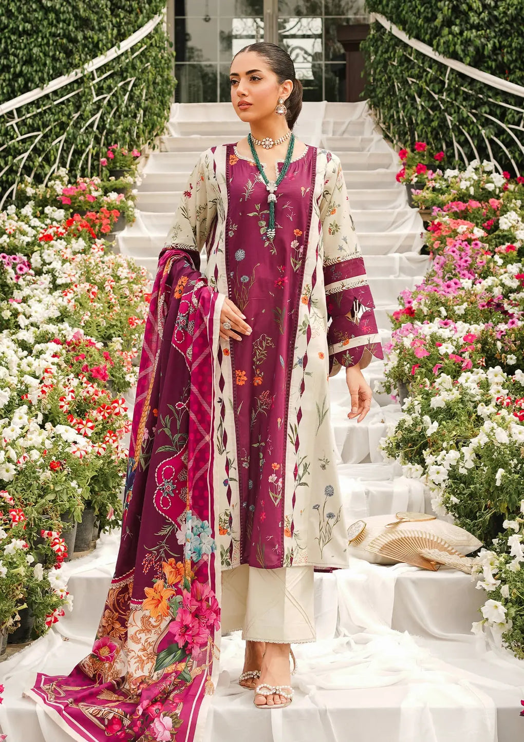 Elaf Premium | Printed Collection 24 | EEP-08A-Twilight Ties - by - Libasekhas UK - Registered Vendor of : Elaf Premium - 100% Original Designer Dresss