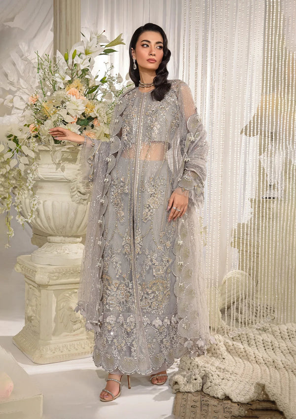 Elaf Premium | Evara Formals 24 | EFE-04 DOVE - by - Libasekhas UK - Registered Vendor of : Elaf Premium - 100% Original Designer Dresss