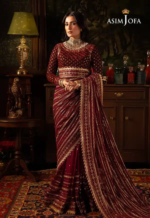 Asim Jofa | Makhmal Wedding Velvet 23 | AJMM-02 - by - Libasekhas UK - Registered Vendor of : Asim Jofa - 100% Original Designer Dresss