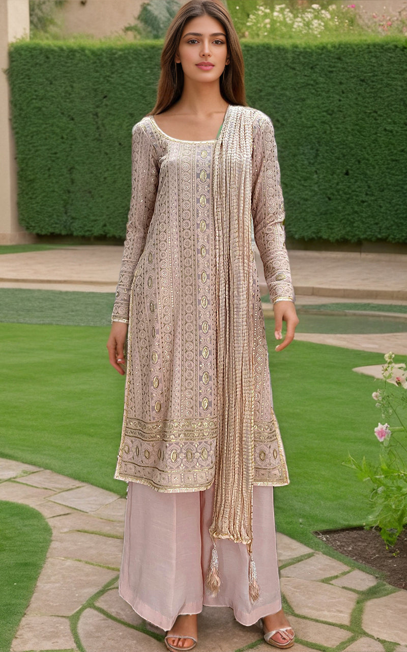 Threads and Motifs | Formal Dresses 25 | Embroidered Shirt With Trouser And Dupatta - by Libasekhas UK - Registered Vendor of : Threads and Motifs - 100% Original Designer Dress