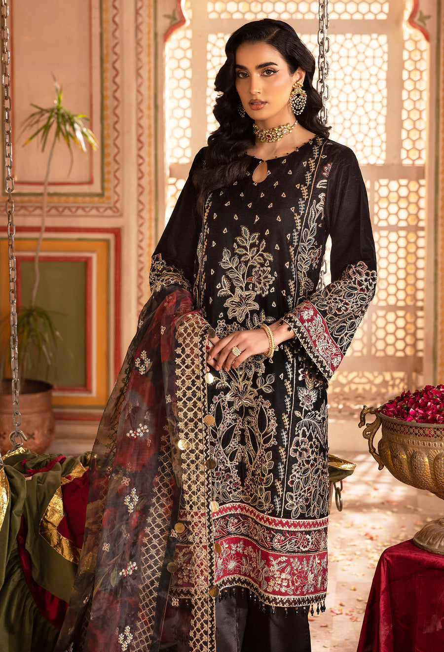 Adans Libas | Velvet 25 | 7521 V - by Libasekhas UK - Registered Vendor of : Adans Libas - 100% Original Designer Dress
