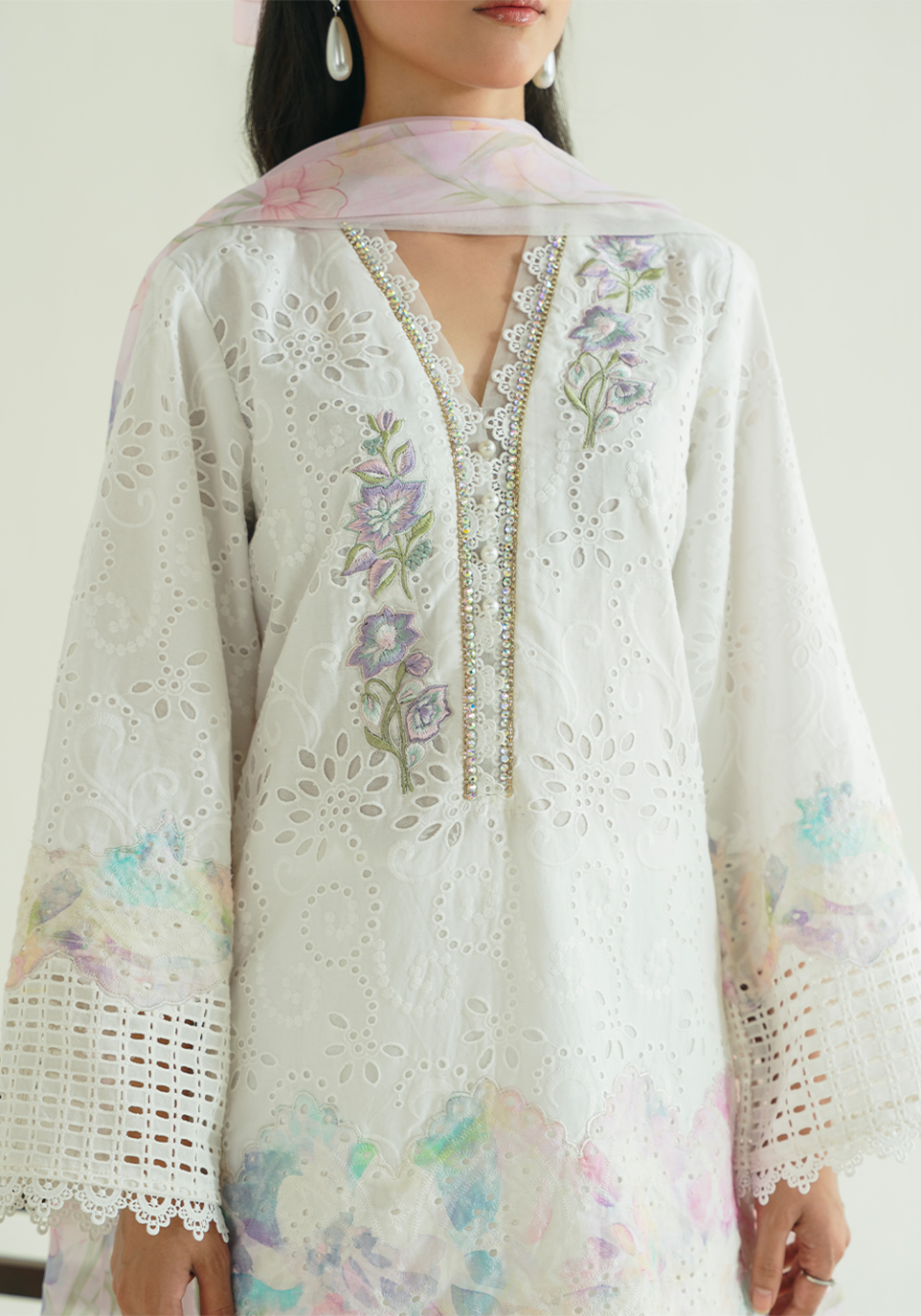 Zarqash | Whispers of Summer | FLORAL REVIERIE - by Libasekhas UK - Registered Vendor of : ZARQ - 100% Original Designer Dress
