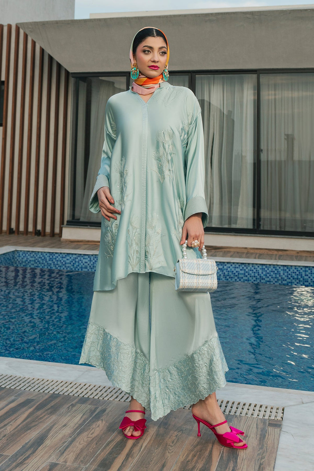 Fahad Hussayn | Lawn Banger | Aqua Babe - by - Libasekhas UK - Registered Vendor of : Erum Khan - 100% Original Designer Dresss
