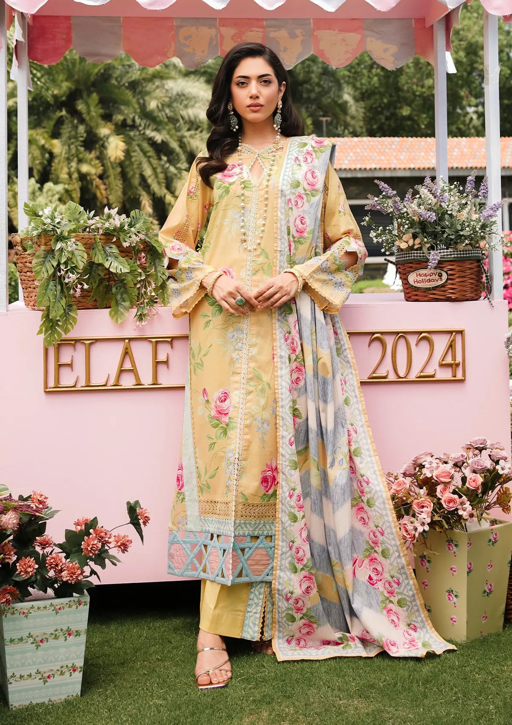 Elaf Premium | Printed Collection 24 | EEP-03A - Citrus Squad - by - Libasekhas UK - Registered Vendor of : Elaf Premium - 100% Original Designer Dresss