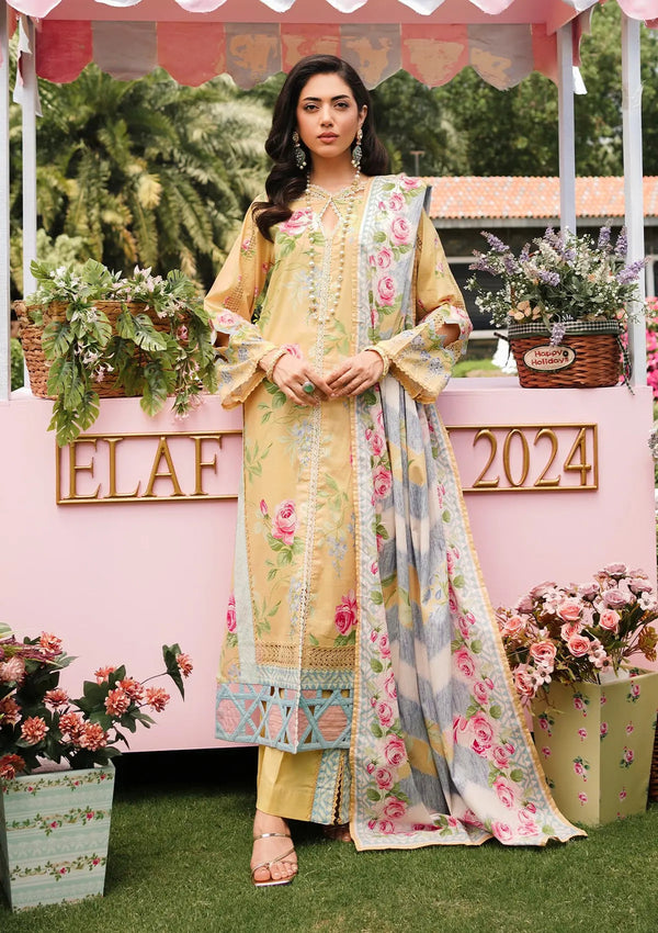 Elaf Premium | Printed Collection 24 | EEP-03A - Citrus Squad - by - Libasekhas UK - Registered Vendor of : Elaf Premium - 100% Original Designer Dresss