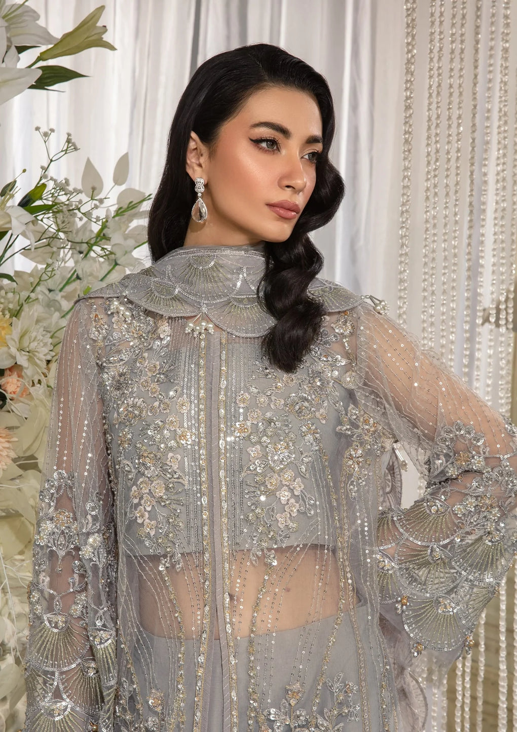 Elaf Premium | Evara Formals 24 | EFE-04 DOVE - by - Libasekhas UK - Registered Vendor of : Elaf Premium - 100% Original Designer Dresss