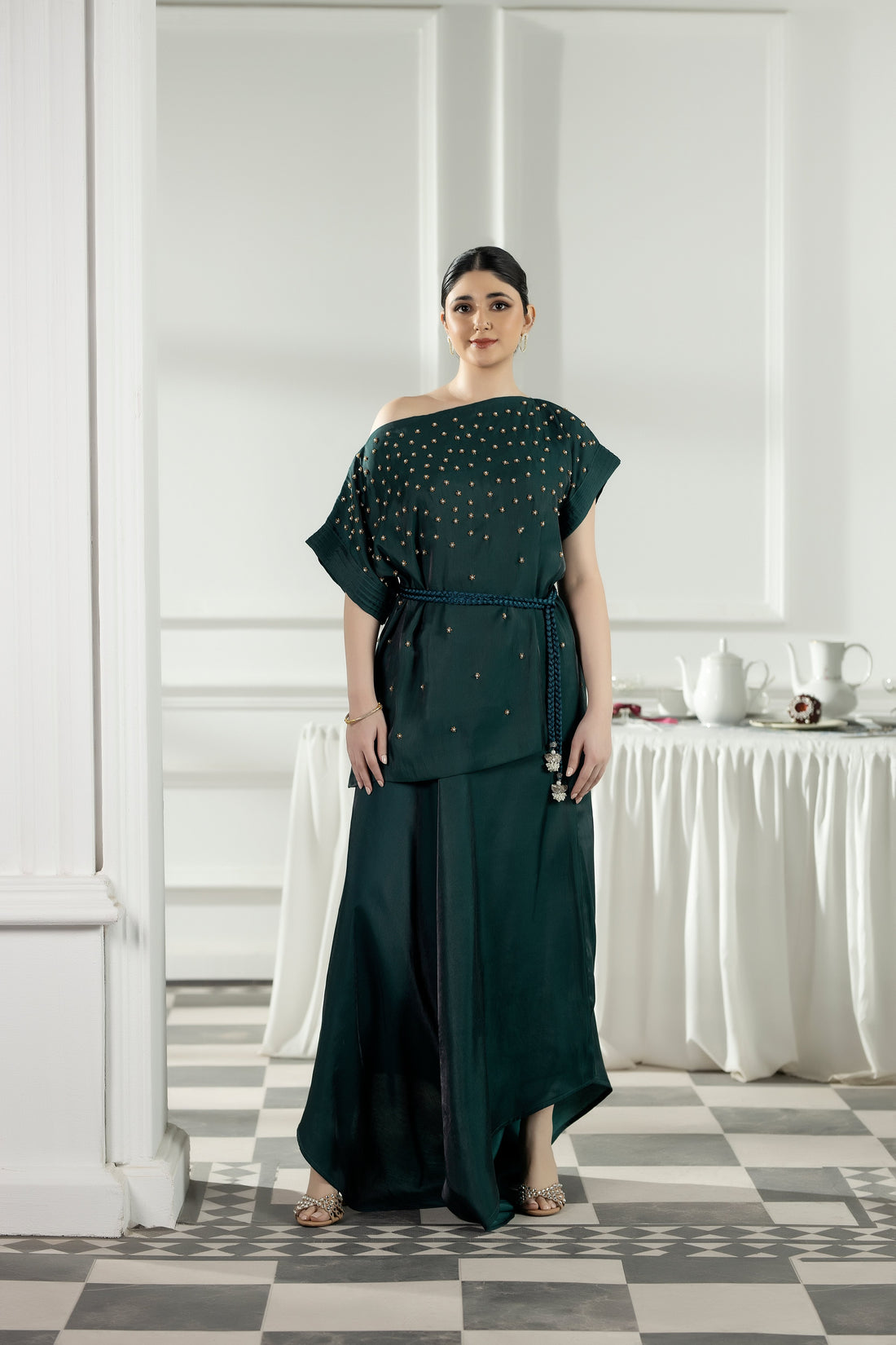 Purple Haze | Suraya Edit | Majestic Moss Green - by Libasekhas - Registered Vendor of : Purple Haze - 100% Original Designer Dress