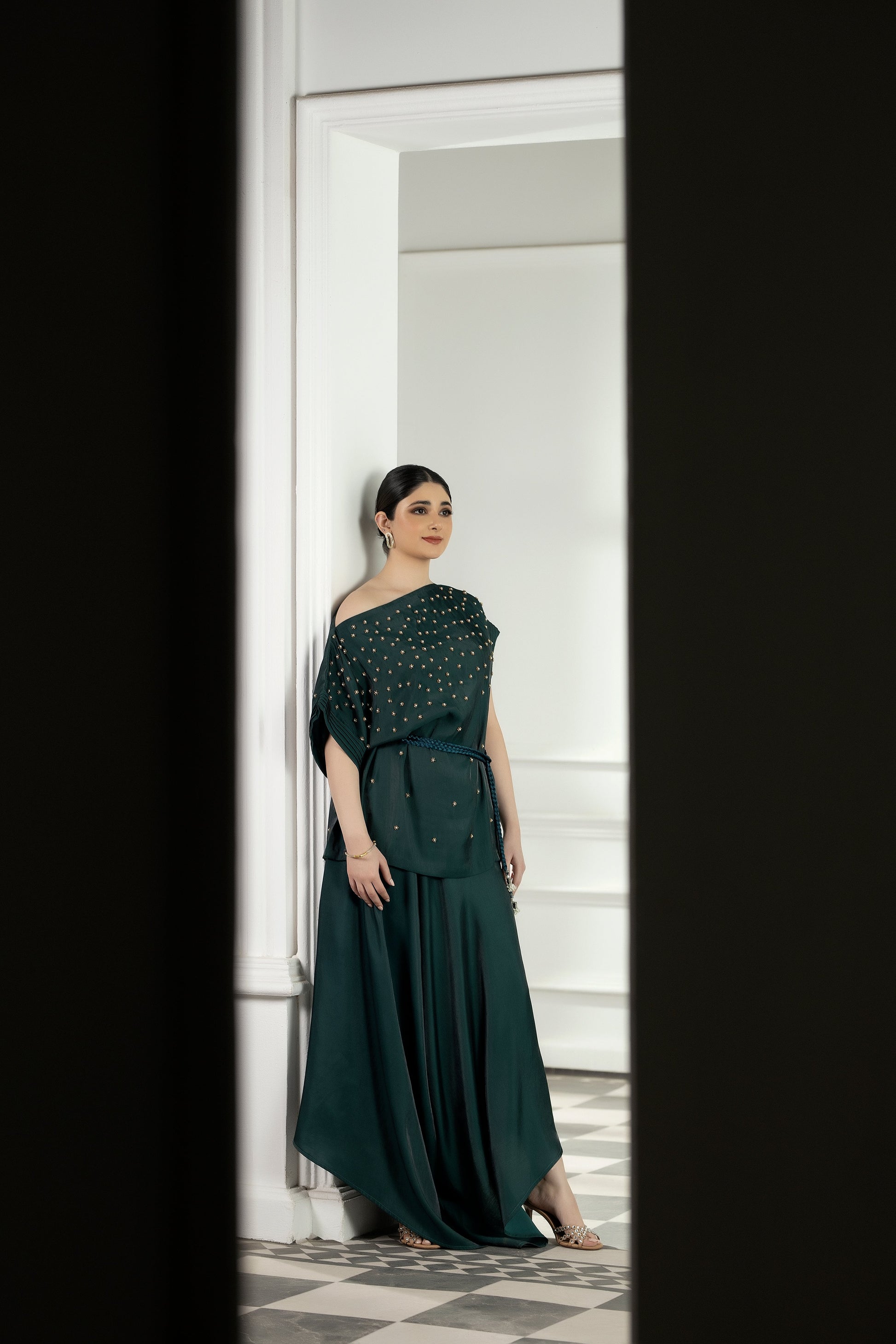 Purple Haze | Suraya Edit | Majestic Moss Green - by Libasekhas - Registered Vendor of : Purple Haze - 100% Original Designer Dress