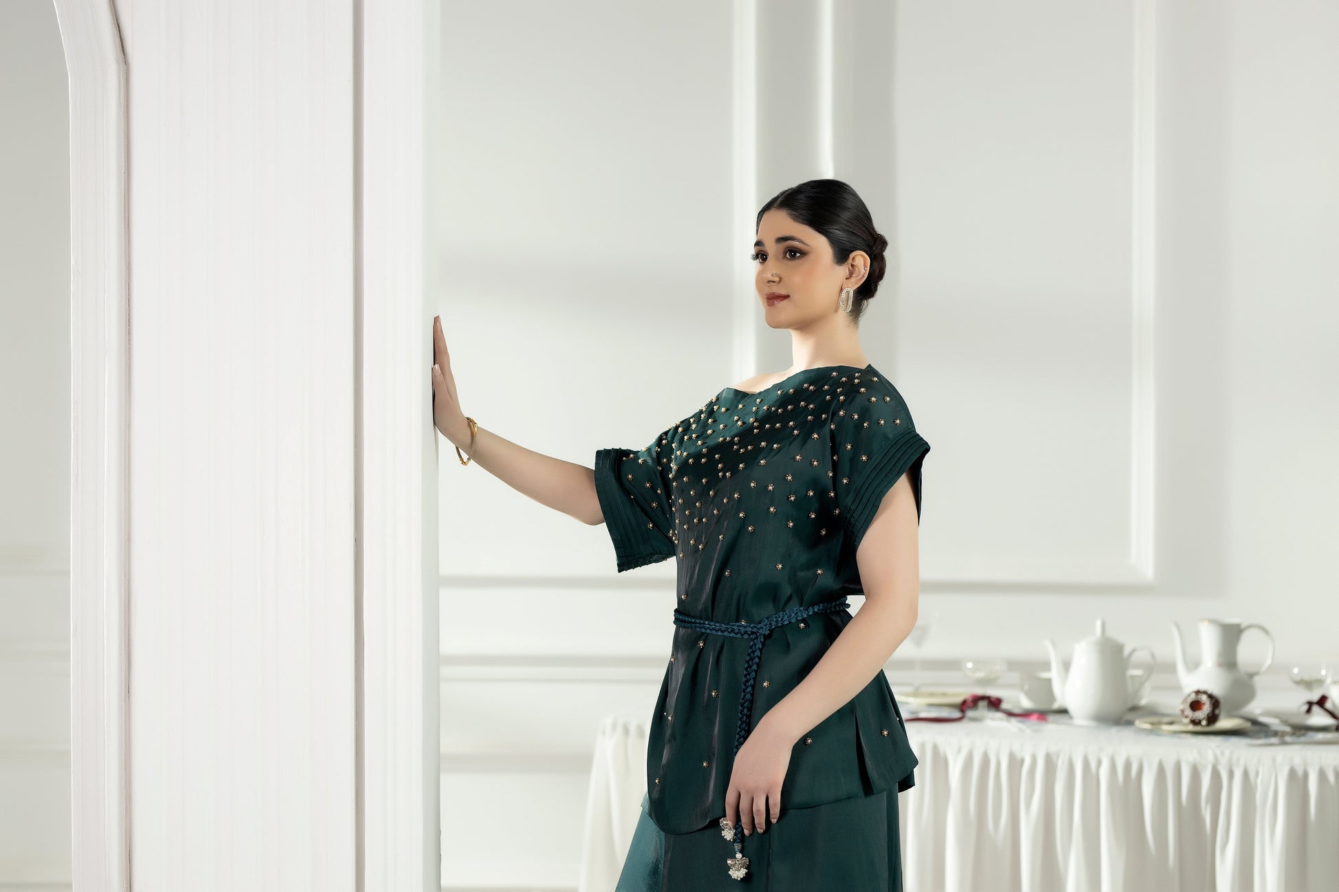 Purple Haze | Suraya Edit | Majestic Moss Green - by Libasekhas - Registered Vendor of : Purple Haze - 100% Original Designer Dress