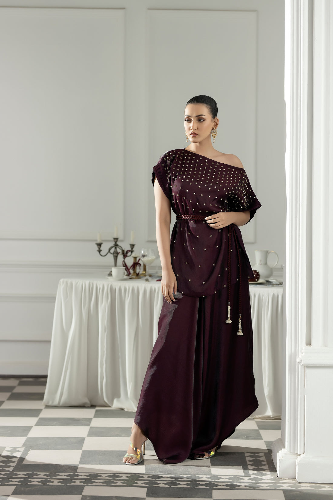 Purple Haze | Suraya Edit | Burgundy Belle - by Libasekhas - Registered Vendor of : Purple Haze - 100% Original Designer Dress