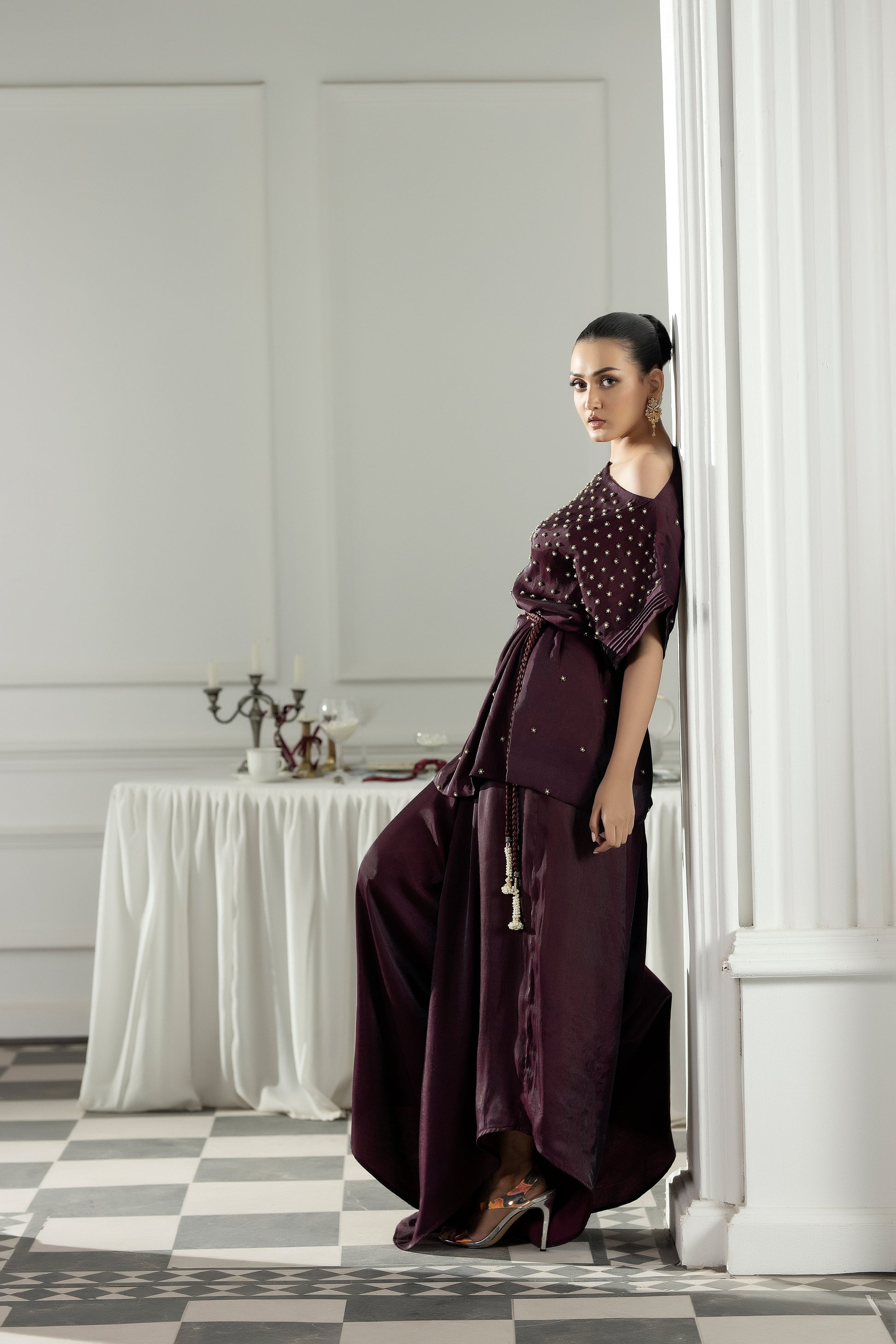 Purple Haze | Suraya Edit | Burgundy Belle - by Libasekhas - Registered Vendor of : Purple Haze - 100% Original Designer Dress