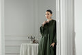Purple Haze | Suraya Edit | Elegant in Olive - by Libasekhas - Registered Vendor of : Purple Haze - 100% Original Designer Dress