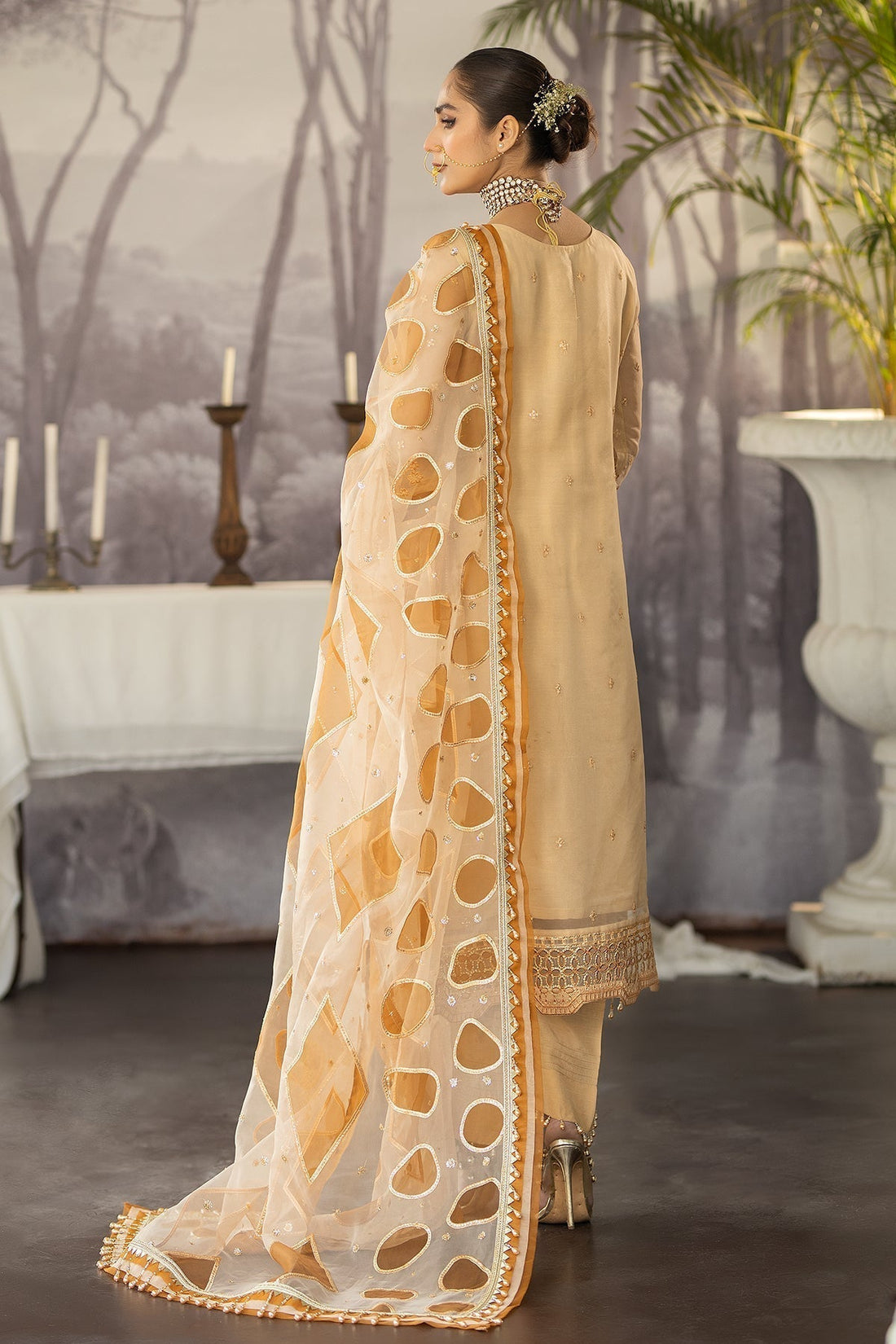 Raeesa Premium | Dehleez Formals | DL-1027 Saazish-E-Ropa - by - Libasekhas UK - Registered Vendor of : Raeesa Premium - 100% Original Designer Dresss
