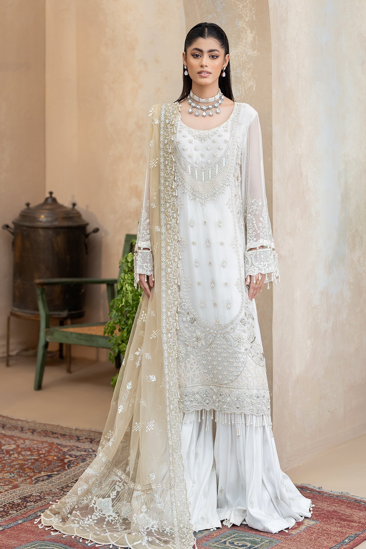 Raeesa Premium | Ada Premium Collection | HU - 49 Aab-E-Zar - by - Libasekhas UK - Registered Vendor of : Raeesa Premium - 100% Original Designer Dresss