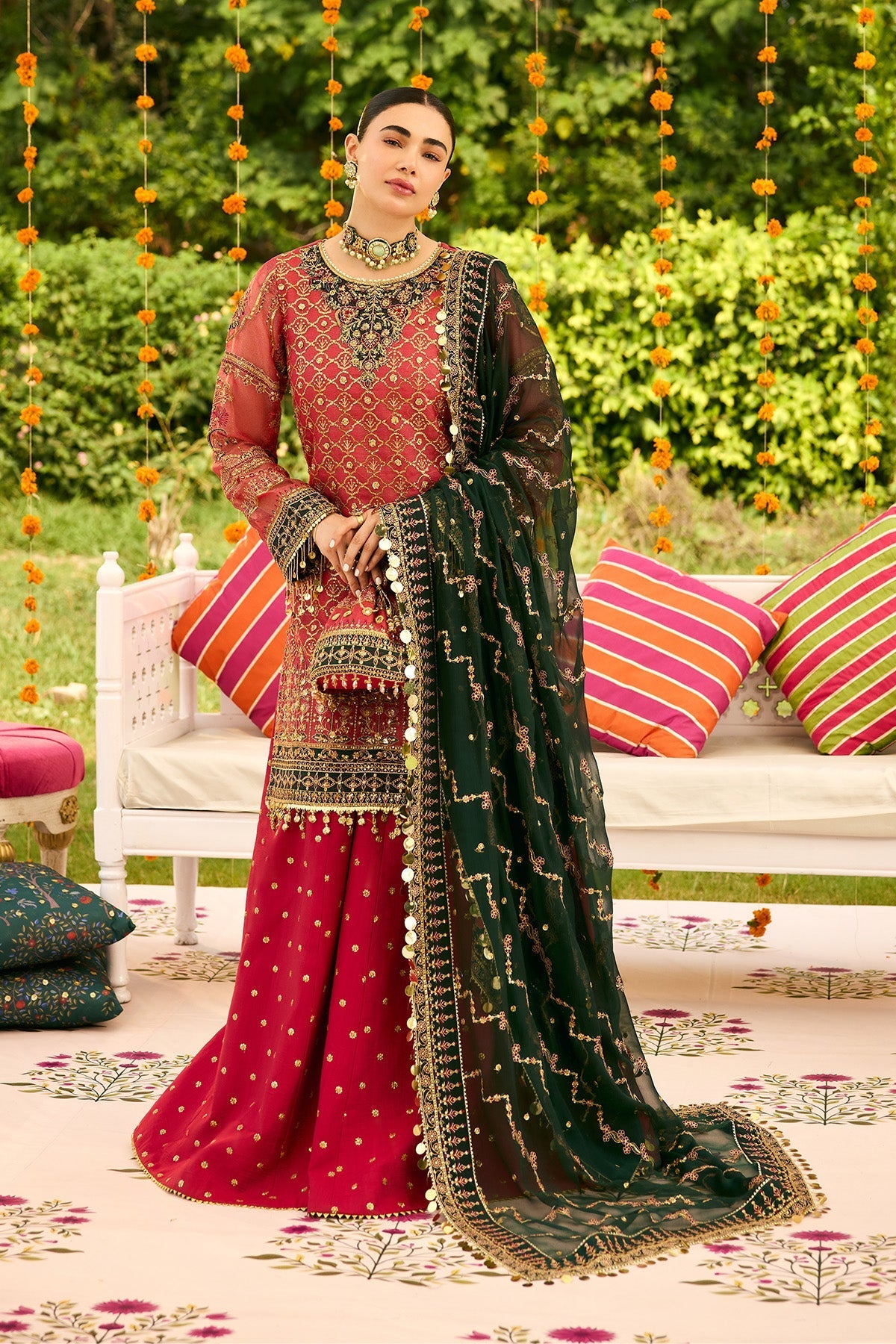 Alizeh | Shehnai The Festive Edit | AF-ZN-2216-Ghoomar - by Libasekhas UK - Registered Vendor of : Alizeh - 100% Original Designer Dress