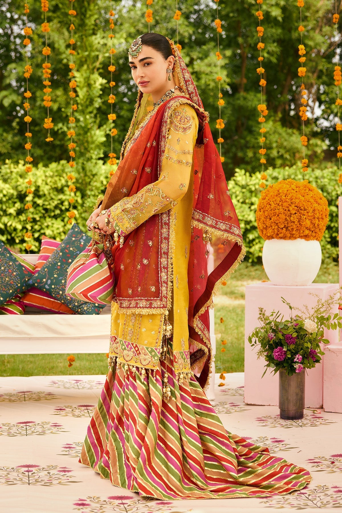 Alizeh | Shehnai The Festive Edit | AF-ZN-2215-Zarposh - by Libasekhas UK - Registered Vendor of : Alizeh - 100% Original Designer Dress
