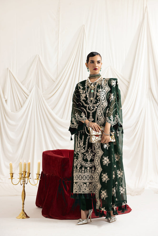 Alizeh | Formals Collection | Clara B (GREEN) - by - Libasekhas UK - Registered Vendor of : Alizeh - 100% Original Designer Dresss