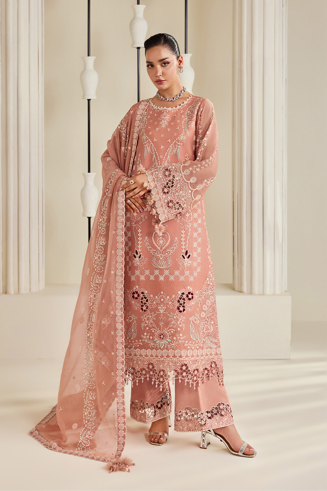 Alizeh | Dhaagay Formals |AF-DHG-5045-Sorah - by Libasekhas UK - Registered Vendor of : Alizeh - 100% Original Designer Dress