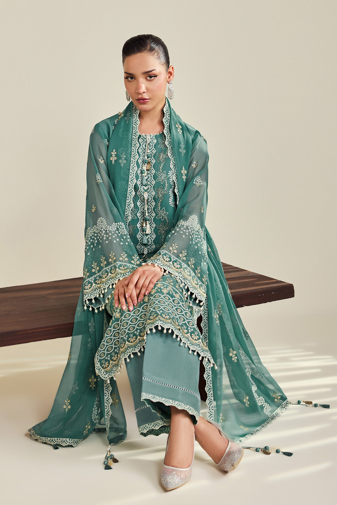 Alizeh | Dhaagay Formals |AF-DHG-5052-Zarqa - by Libasekhas UK - Registered Vendor of : Alizeh - 100% Original Designer Dress