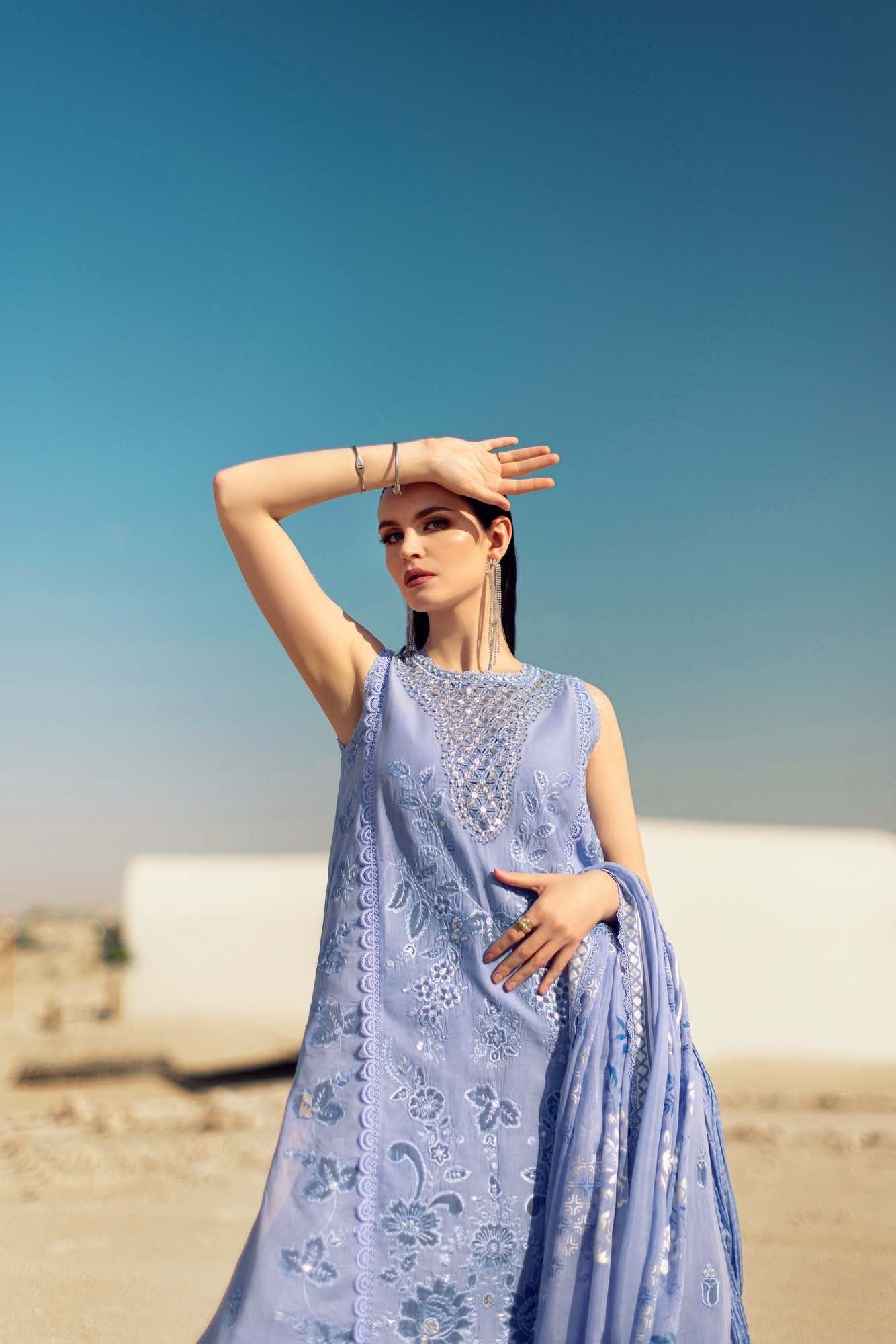 Noor By Saadia Asad | Eid Handwork Laserkari Lawn 24 | D4 - by - Libasekhas UK - Registered Vendor of : Noor by Saadia Asad - 100% Original Designer Dresss