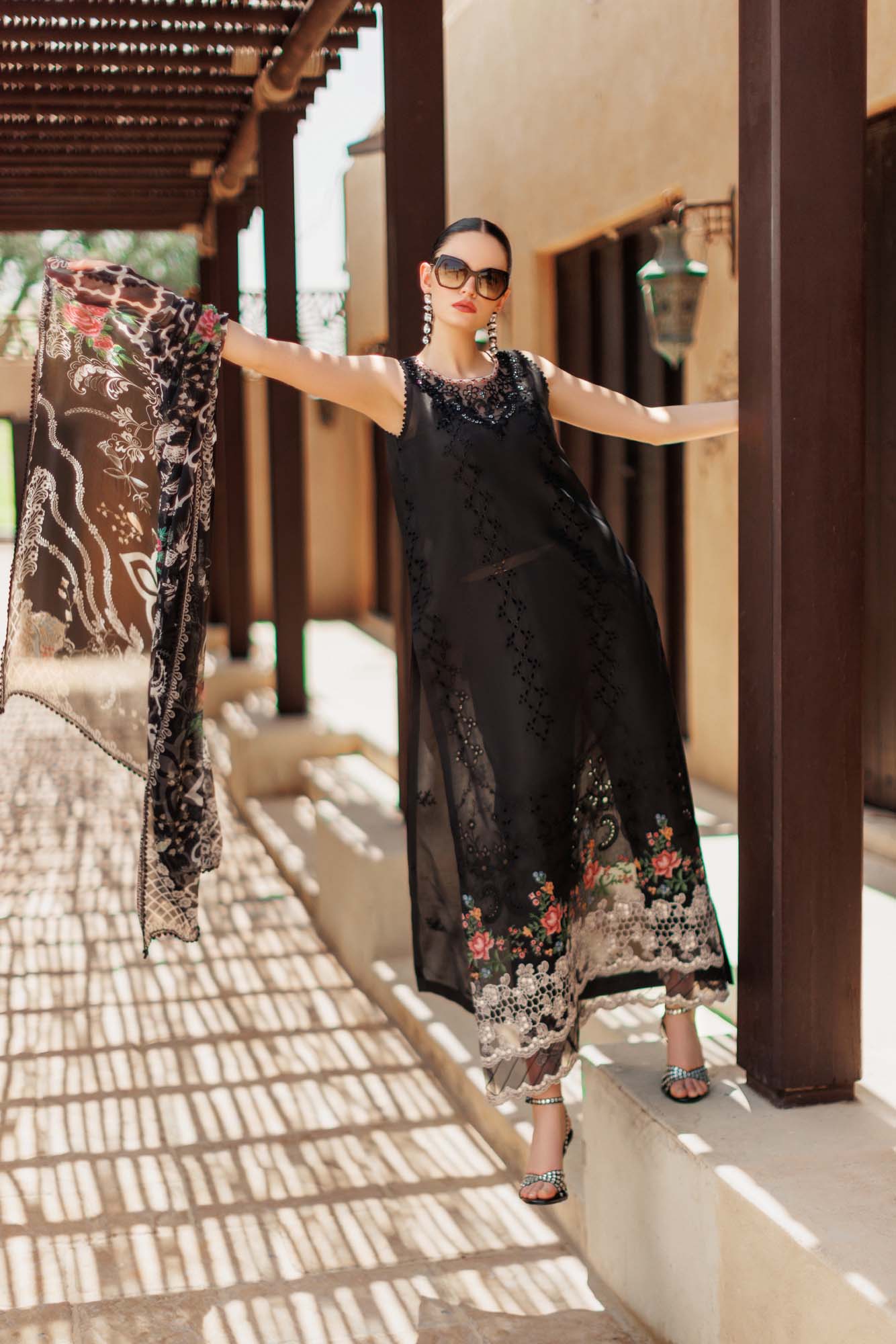 Noor By Saadia Asad | Eid Handwork Laserkari Lawn 24 | D6 - by - Libasekhas UK - Registered Vendor of : Noor by Saadia Asad - 100% Original Designer Dresss