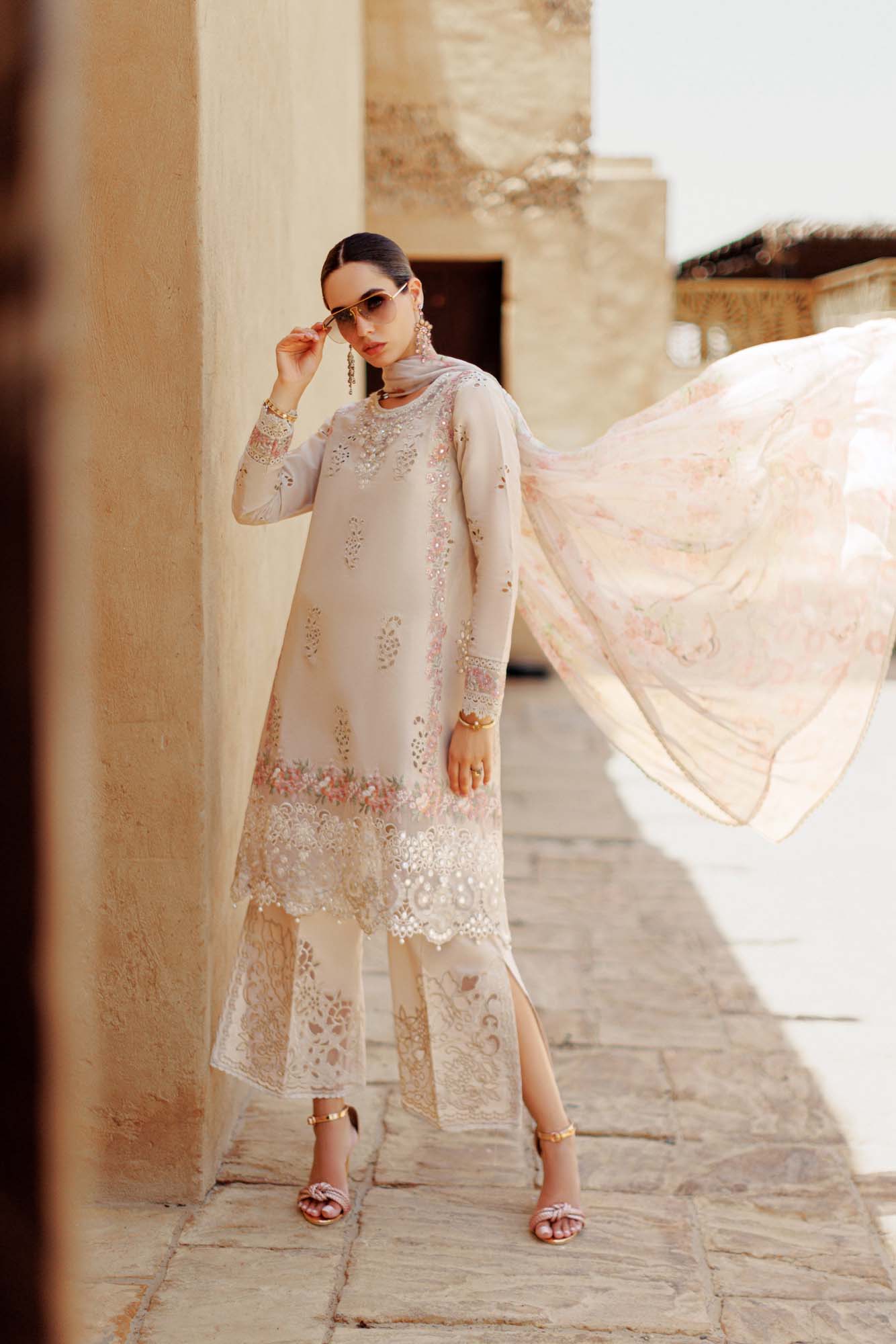 Noor By Saadia Asad | Eid Handwork Laserkari Lawn 24 | D2 - by - Libasekhas UK - Registered Vendor of : Noor by Saadia Asad - 100% Original Designer Dresss