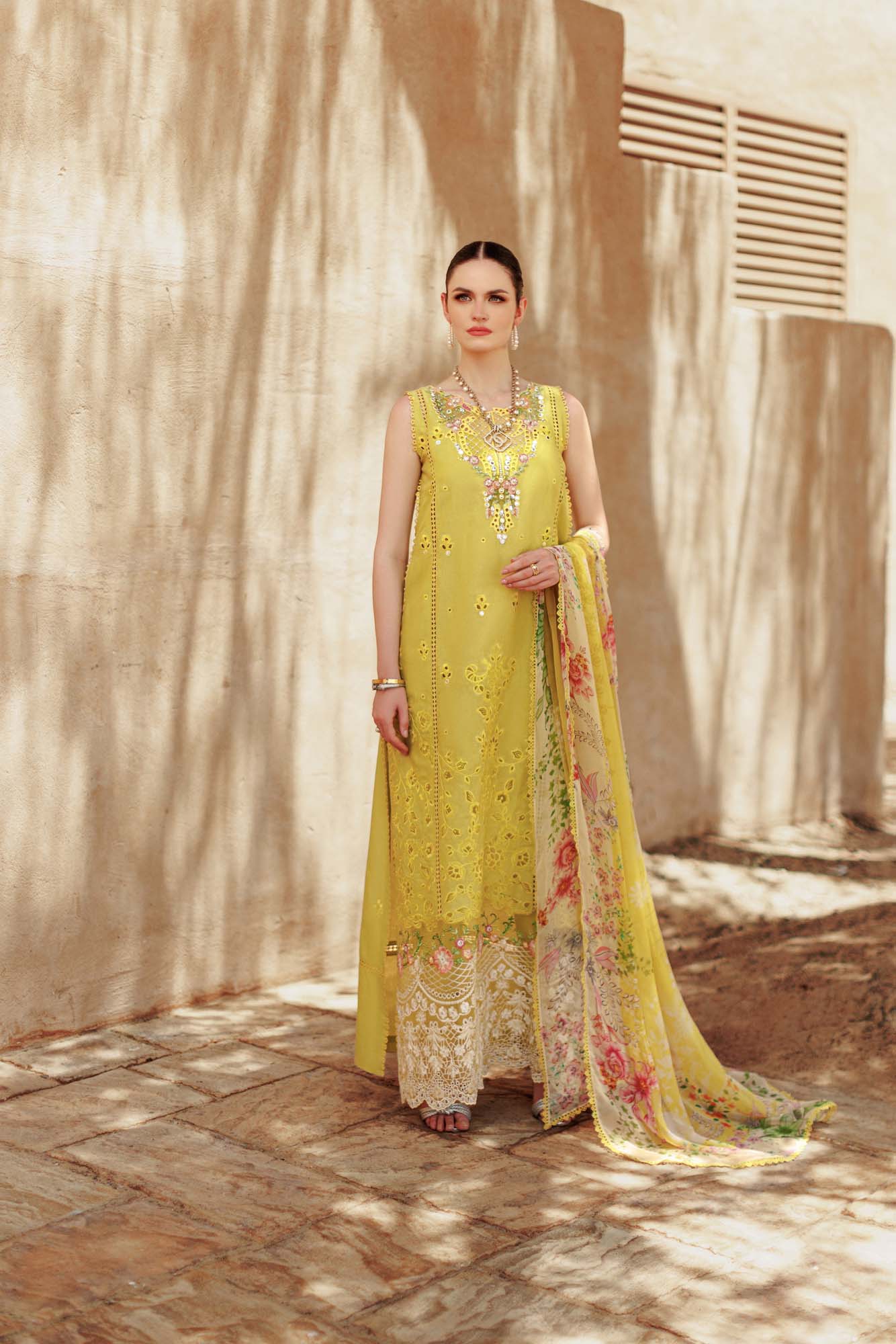Noor By Saadia Asad | Eid Handwork Laserkari Lawn 24 | D1 - by - Libasekhas UK - Registered Vendor of : Noor by Saadia Asad - 100% Original Designer Dresss
