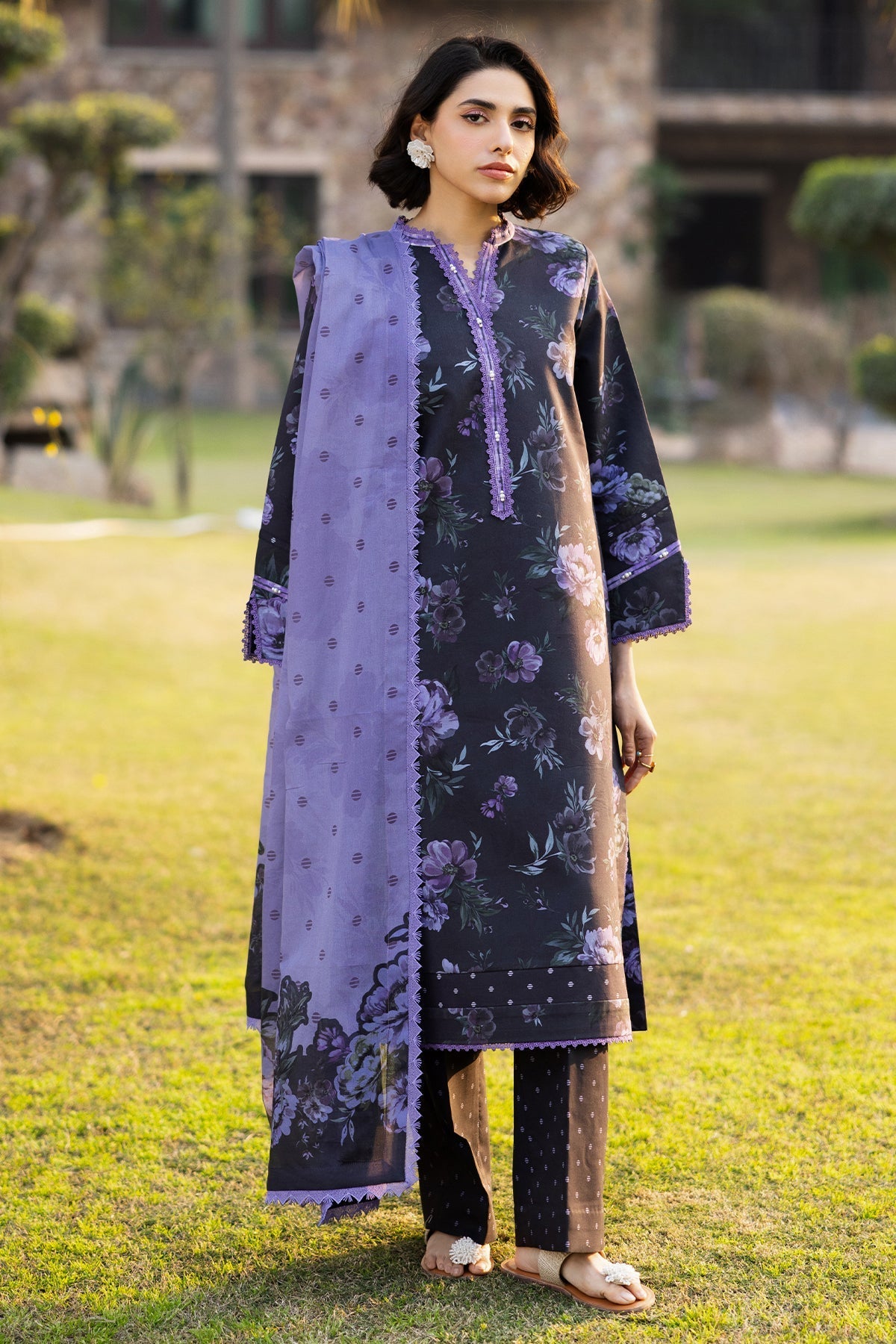 Alizeh | Sheen Lawn Prints 25 | AF-PL-6028-Bluebell - by - Libasekhas UK - Registered Vendor of : Alizeh - 100% Original Designer Dresss