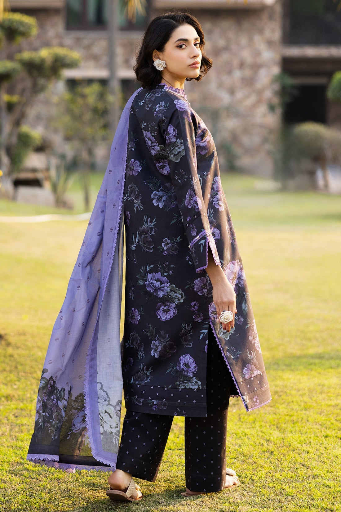 Alizeh | Sheen Lawn Prints 25 | AF-PL-6028-Bluebell - by - Libasekhas UK - Registered Vendor of : Alizeh - 100% Original Designer Dresss
