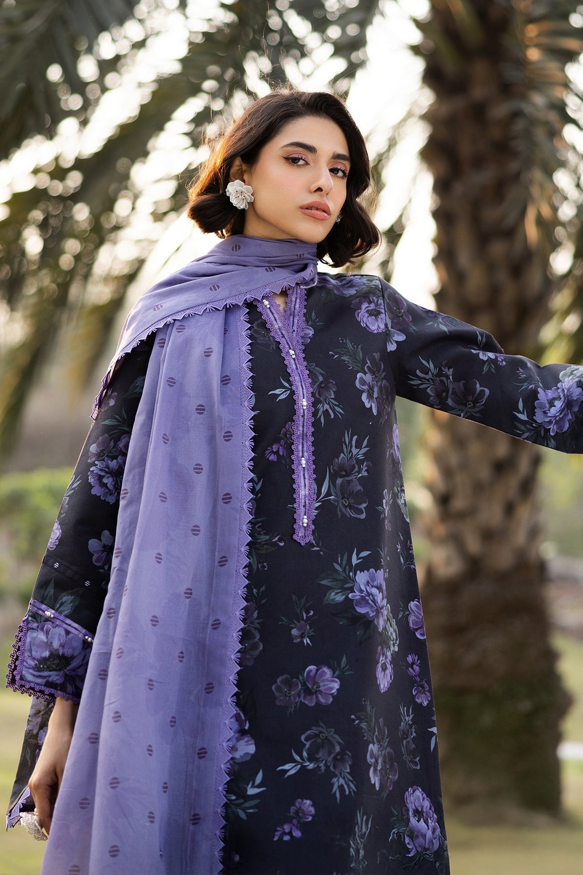 Alizeh | Sheen Lawn Prints 25 | AF-PL-6028-Bluebell - by - Libasekhas UK - Registered Vendor of : Alizeh - 100% Original Designer Dresss
