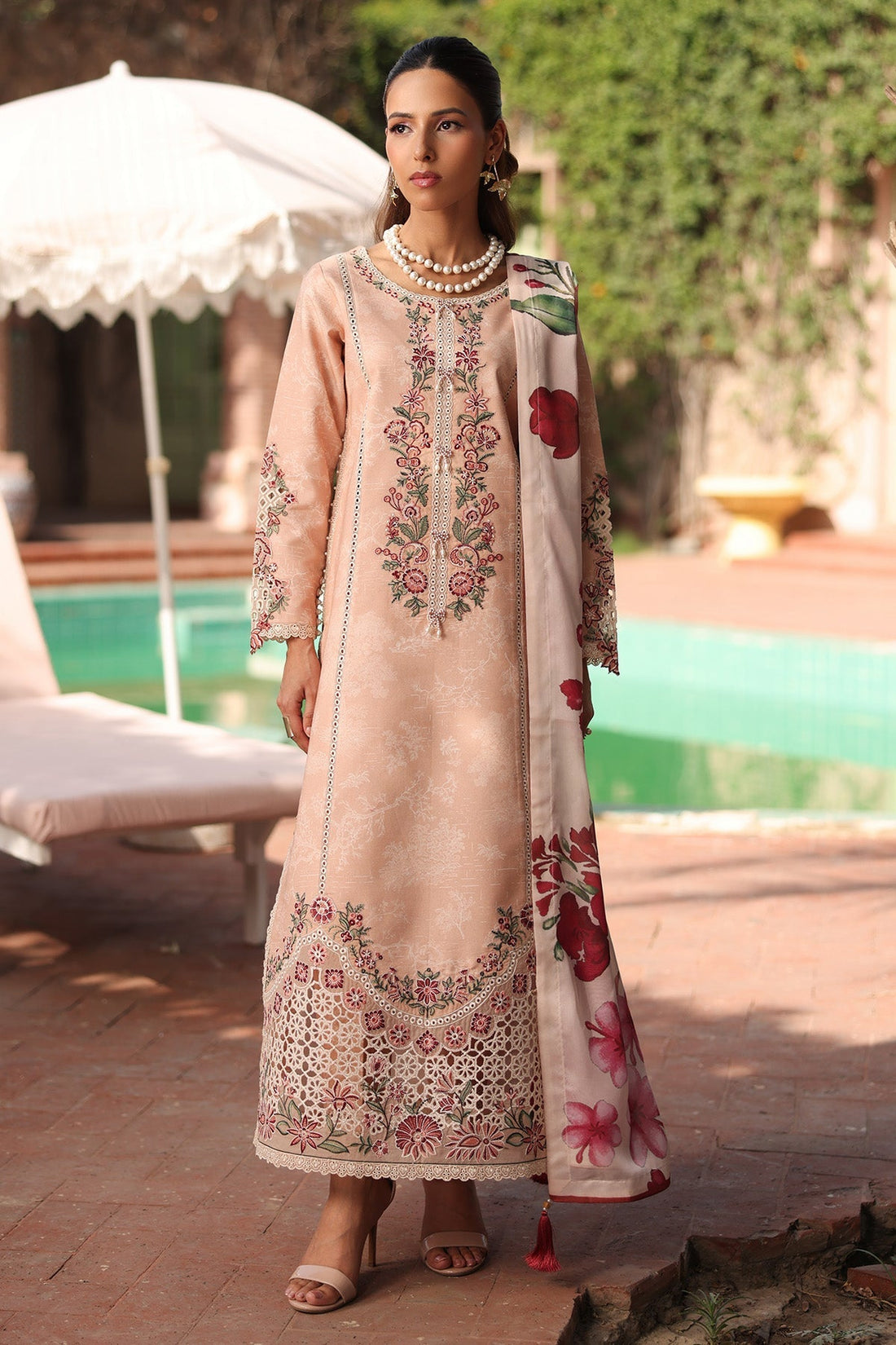 Alizeh | Embroidered Printed Festive Edit 25 | AF-EPL-7036-CLOVER - by - Libasekhas UK - Registered Vendor of : Alizeh - 100% Original Designer Dresss