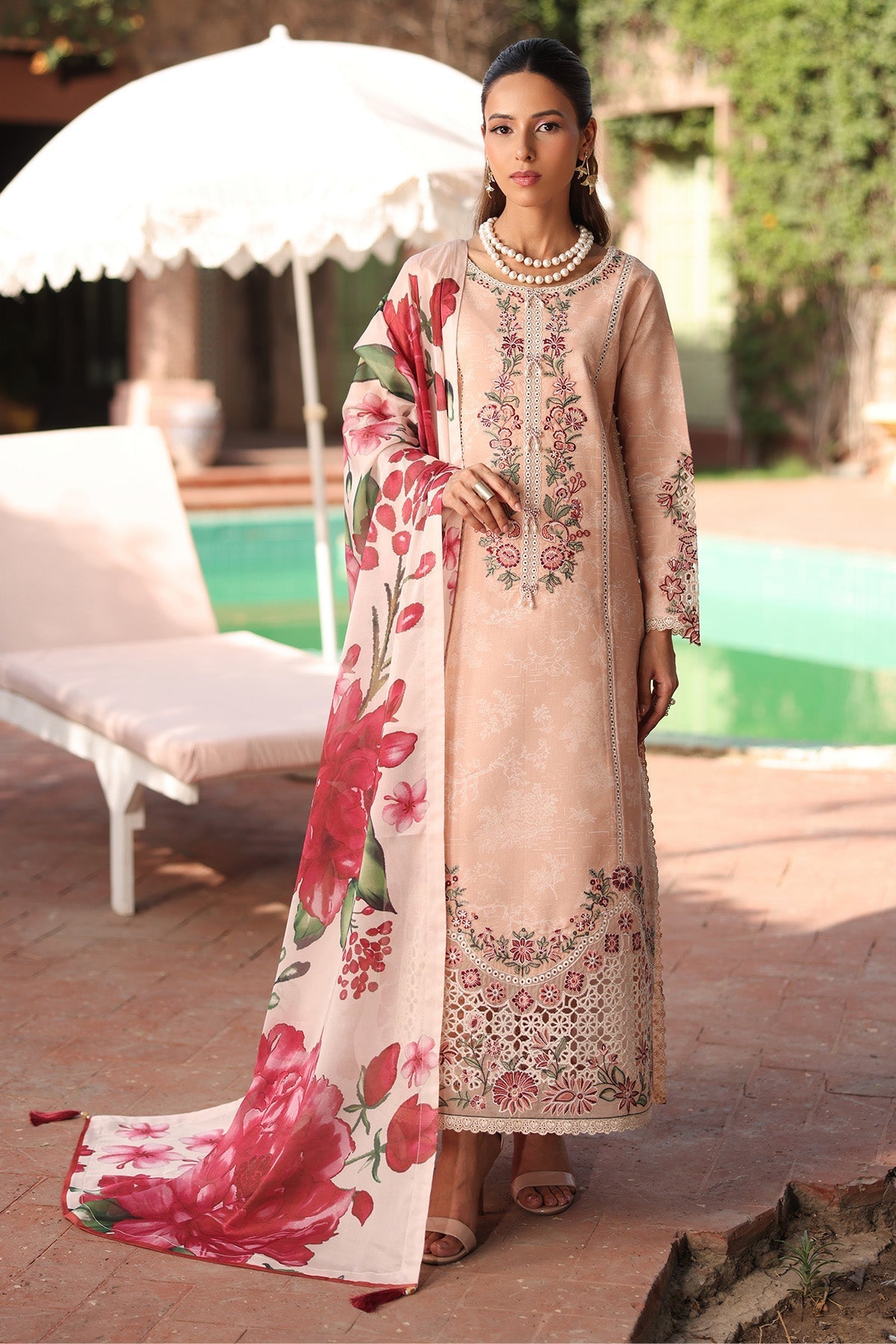 Alizeh | Embroidered Printed Festive Edit 25 | AF-EPL-7036-CLOVER - by - Libasekhas UK - Registered Vendor of : Alizeh - 100% Original Designer Dresss
