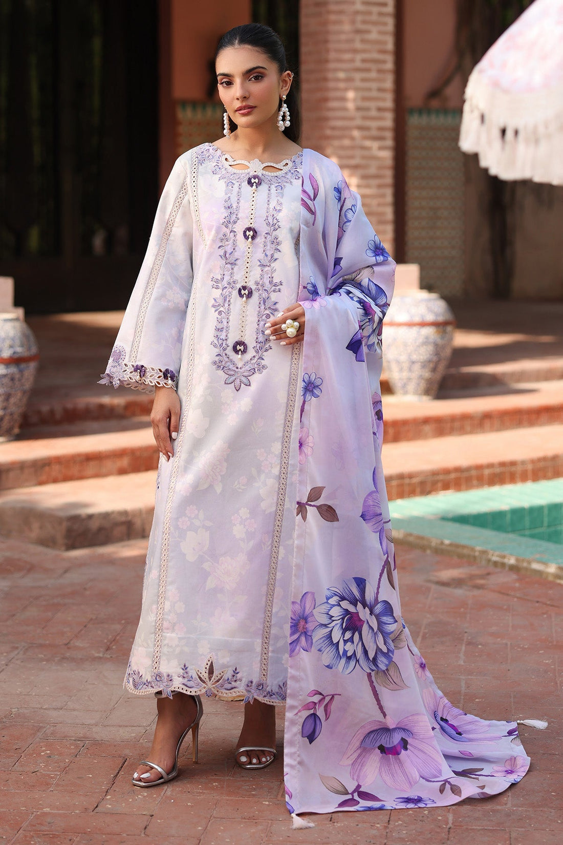 Alizeh | Embroidered Printed Festive Edit 25 | AF-EPL-7039-PRESTA - by - Libasekhas UK - Registered Vendor of : Alizeh - 100% Original Designer Dresss