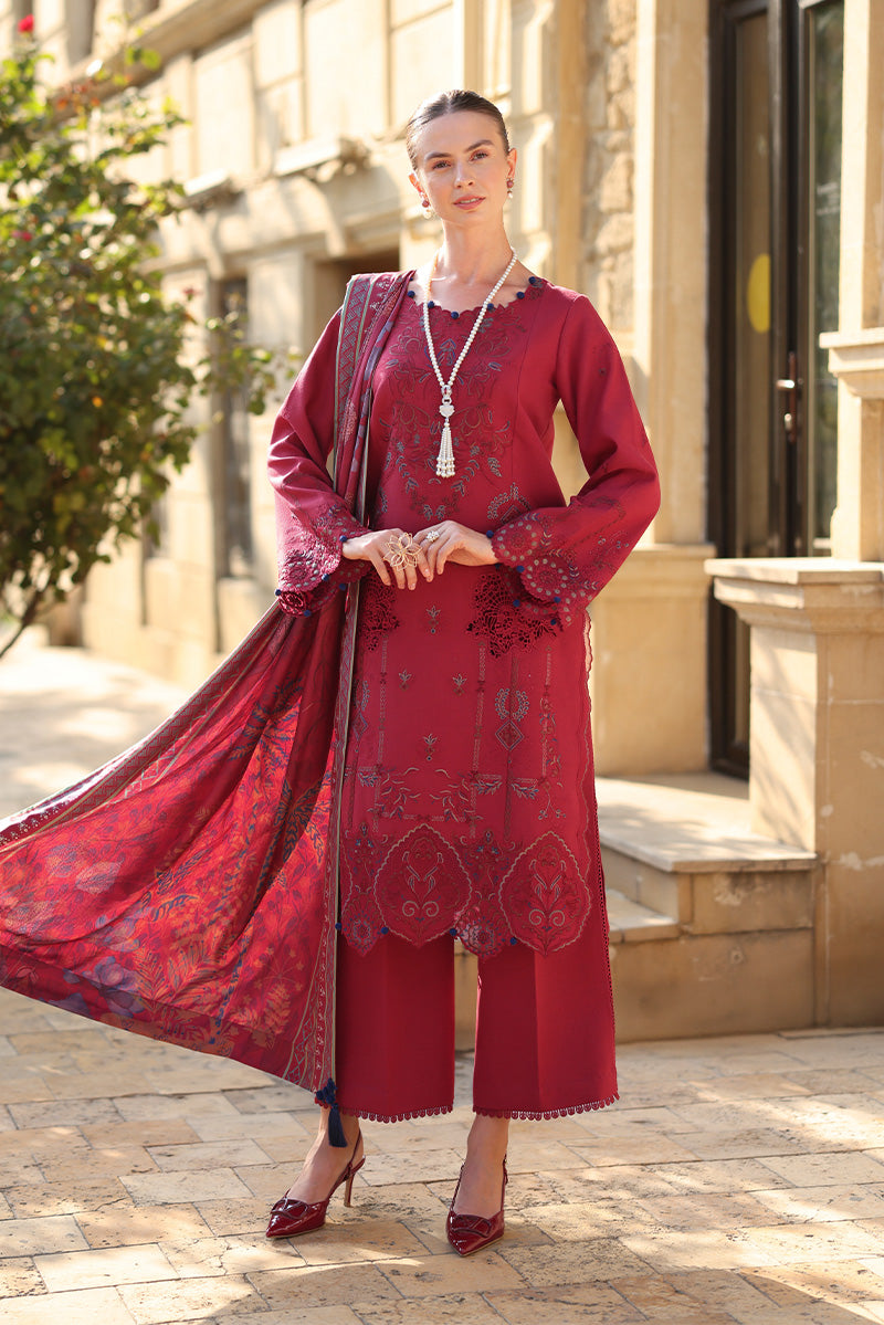 Rangrasiya | Carnation Luxury Shawl Edit | Mocha - by Libasekhas UK - Registered Vendor of : Rangrasiya - 100% Original Designer Dress