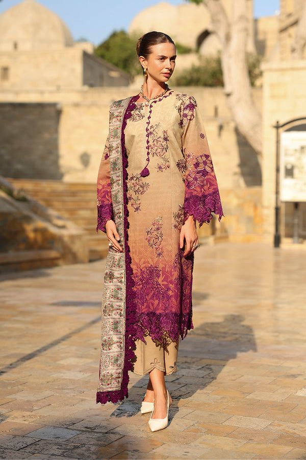 Rangrasiya | Carnation Luxury Shawl Edit | Chai - by Libasekhas UK - Registered Vendor of : Rangrasiya - 100% Original Designer Dress