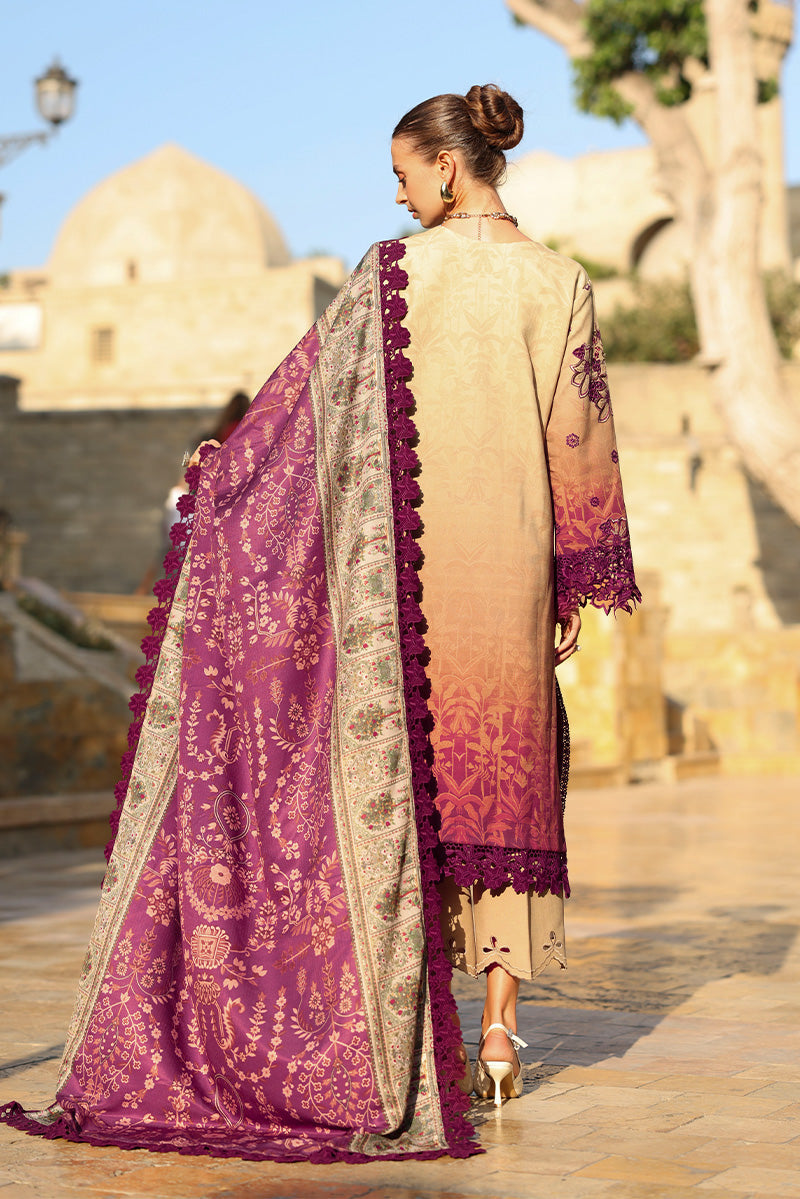Rangrasiya | Carnation Luxury Shawl Edit | Chai - by Libasekhas UK - Registered Vendor of : Rangrasiya - 100% Original Designer Dress